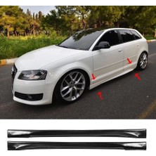 Hasakman Audi A3 8p Yan Marşpiyel Seti Plastik 2 Adet Mat Siyah 2006 2007 2008 2009 2010 2011 2012 Karlık+Ek+Bodykit