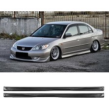 Hasakman Honda Civic Vtec 2 Yan Marşpiyel Seti Plastik 2 Adet Mat Siyah 2001 2002 2003 2004 2005 2006 Karlık+Ek+Bodykit