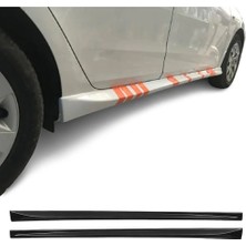 Hasakman Hyundai I20 Aero Yan Marşpiyel Seti Plastik 2 Adet Mat Siyah 2019-2025 Karlık+Ek+Bodykit