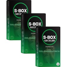 S-Box Sbox 3'lü Paket Bundle - Kayganlaştırıcılı Prezervatif