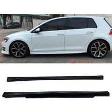 Hasakman Vw Golf 7 Aero Yan Marşpiyel Seti Plastik 2 Adet Mat Siyah 2012-2019 Karlık+Ek+Bodykit