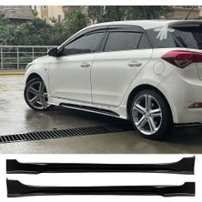 Hasakman Hyundai I20 Custom Yan Marşpiyel Seti Plastik 2 Adet Mat Siyah 2014 2015 2016 2017 2018 Karlık+Ek+Bodykit