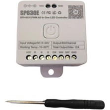 Powerr Led Aydınlatma 5 V - 24 V 12 A SP630E Bluetooth Sese Duyarlı Pixel Şerit LED Denetleyici 5 Kanal Rgbw+Ww LED Kontrol Cihazı