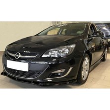 Hasakman Opel Astra J Sedan Ön Lip Parlak Siyah Plastik Ön Ek Karlık 2011 ve Üzeri Karlık+Bodykit+Ek