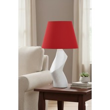 Limon 3D Desing Dekoratif Modern Abajur – Kumaş Başlık – Dokulu Heykel Gövde