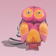 Elifeshop El Yapımı Hakiki Deri Baykuş Tasarımlı Fermuarlı Kadın Cüzdan | Bozuk Para Kart Anahtar Çantası Md 1