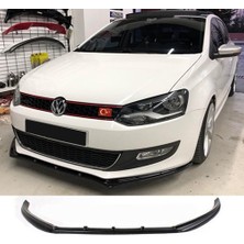 Hasakman Vw Polo Mk5 Ön Lip Parlak Siyah Plastik Ön Ek Karlık 2009 - 2017 Karlık+Bodykit+Ek