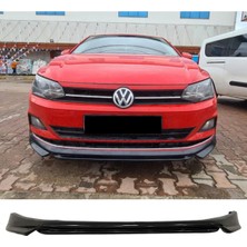Hasakman Vw Polo Mk6 Abt Ön Ek Karlık Abs Plastik Mat Siyah 2018 2019 2020 2021 Makyajsız Kasa Karlık+Bodykit+Ek