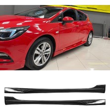 Hasakman Opel Astra K Opc Yan Marşpiyel Seti Plastik 2 Adet Mat Siyah 2015 2016 2017 2018 2019 2020 2021 Karlık+Ek+Bodykit