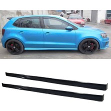 Hasakman Vw Polo Mk5 R Line Yan Marşpiyel Seti Plastik 2 Adet Mat Siyah 2009-2017 Karlık+Ek+Bodykit