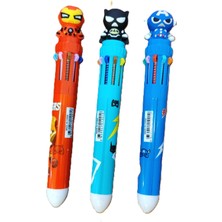 Ada Çanta Kırtasiye Süper Kahramanlar Figürlü 10 Renk Yazabilen Tükenmez Kalem ( 3 Adet )