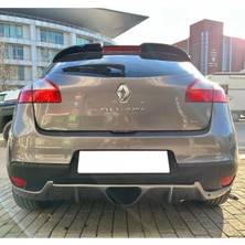 Hasakman Renault Megane 3 Rs Difüzör 4 Kapı Uyumlu Parlak Siyah Plastik Egzoz Görünüm Arka-Difizör-Bodykit-Ek