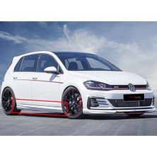 Hasakman Vw Golf 7 Oettinger Yan Marşpiyel Seti Plastik 2 Adet Mat Siyah 2012-2019 Karlık+Ek+Bodykit
