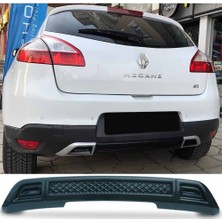 Hasakman Renault Megane 3 Difüzör Parlak Siyah Plastik Servis Model Izgaralı Arka-Difizör-Bodykit-Ek-Karlık