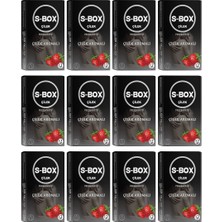 S-Box - 12'li Paket - Çilek Aromalı Prezervatif - 144 Adet
