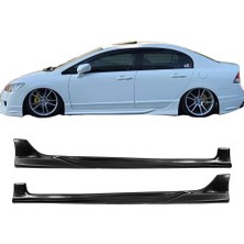 Hasakman Honda Civic Fd6 Custom Yan Marşpiyel Seti Plastik 2 Adet Mat Siyah 2006 2007 2008 2009 2010 2011 Karlık+Ek+Bodykit