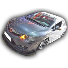 Hasakman Honda Civic Fd6 Rr 3 Parça Ön Lip Parlak Siyah Plastik Ön Ek Karlık Karlık+Bodykit+Ek