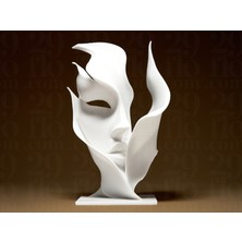 Linova Soyut Yüz Heykel Biblo Dekoratif Obje