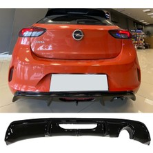 Hasakman Opel Corsa F Difüzör Parlak Siyah Plastik 2019+ Arka-Difizör-Bodykit-Ek-Karlık