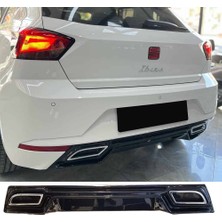 Hasakman Seat Ibiza Mk5 Difüzör Parlak Siyah Plastik Egzoz Görünüm 2017-2023 Arka-Difizör-Bodykit-Ek-Karlık