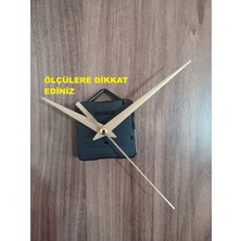 Cnr Shop Saat Mekanizması, 18 mm Şaft Sessiz Çalışır Akar, Saat Motoru Akrep-Yelkovan-Saniye-(Askılı)