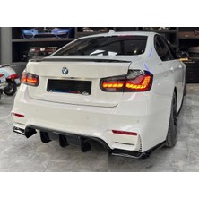 Hasakman Bmw F30 M3 Difüzör + Difüzör Kulakları Parlak Siyah 2012-2018 Arka-Difizör-Bodykit-Ek-Karlık