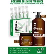 Motto Plus Professional 3'lü Set Dökülme Önleyici ve Saç Oluşumunu Destekleyen Şok Bakım Seti