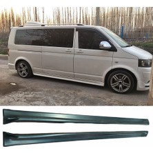 Hasakman Vw Transporter T7 Yan Marşpiyel Seti Plastik 2 Adet Mat Siyah 2019-2021 Karlık+Ek+Bodykit