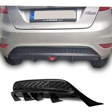 Hasakman Ford Fiesta Mk6 Çakarlı Difüzör Parlak Siyah Plastik 2008-2017 Arka-Difizör-Bodykit-Ek-Karlık
