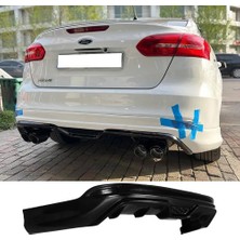 Hasakman Ford Focus 3.5 Sedan Arka Ek Difüzör Siyah Plastik 2015 2016 2017 2018 Arka-Difizör-Bodykit-Ek