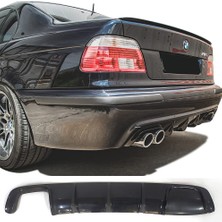 Hasakman Bmw E39 M5 Difüzör Parlak Siyah Plastik Sol Çift Çıkış 5 Serisi Arka-Difizör-Bodykit-Ek-Karlık