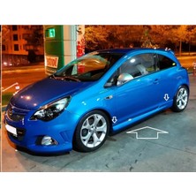 Hasakman Opel Corsa D Tek Kapı Yan Marşpiyel Seti Plastik 2 Adet Mat Siyah 2006 - 2014 Karlık+Ek+Bodykit