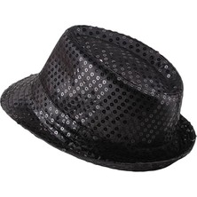 Çocuk Boy Siyah Payetli Şapka Gösteri Şapkası Michael Jackson Şapkası 54 No  Nessiworld