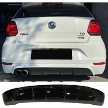 Hasakman Vw Polo Mk5 Rieger Arka Ek Difüzör Siyah Plastik 2014-2017 Arka-Difizör-Bodykit-Ek-Karlık
