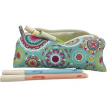 Wishora Store Desenli Astarlı Yıkanabilir Bez Kalemlik Kalem Kutusu Makyaj Çantası Çok Renkli FYPR6343K03OZ