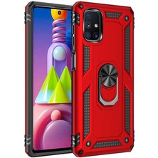 Alpsa Teknoloji Galaxy M51 Kılıf Alps Vega Kapak-Kırmızı