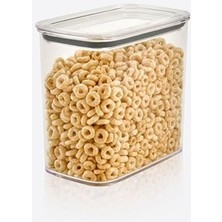 Wishora Store Home Şeffaf Mika Sızdırmaz Vakumlu Erzak Kabı, Dikdörtgen, Bakliyat ve Kuruyemiş Saklama Kabı, Gıda Tazeliğini Koruyan Dayanıklı Mutfak Aksesuarı (1500 Ml)