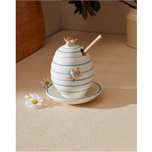 Wishora Store Coco Flore Bal Kavanozu, Mavi/beyaz