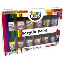 Wishora Store Funny Kids Akrilik Boya Seti 12X20ML
