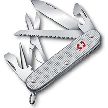 Wishora Store Cep Bıçağı Farmer x Alox (10 Fonksiyon, Bıçak, Konserve Açacağı, Tornavida, Ahşap Testeresi, Makas), Gümüş