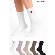 Belinoplus Moda Renklerle Kombin Yapılmış 5 Li Paket Penye Çorap