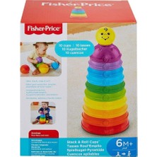 Wishora Store Numaralı Kaplar Fisher-Price Numaralı Kaplar, Iç Içe Geçebilir 10 Renkli Kap, 5 Adet Topa Dönüşür W4472 W4472