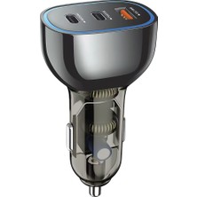 Elixem Araç Şarj Adaptörü 68W PD 3 Port TypeC USB Hızlı Şarj
