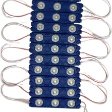 Powerr Led Aydınlatma 12 Volt 1.2 Watt 3 Lensli Turkuaz 2835 Smd LED Modül IP65 10 Adet Modül