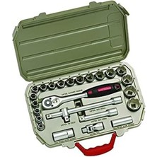 Wishora Store Crescent CTK25EU Profesyonel Lokma Anahtar Takımı, 1/2", 25 Parça, Metrik