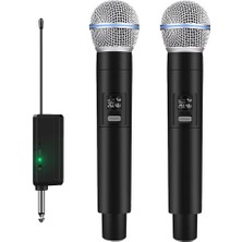 Wishora Store Kablosuz Karaoke Mikrofonu 6.35MM Amfi Hoparlör Için 600 Hz Ila 800 Khz Çok Amaçlı Tak ve Çalıştır Kablosuz Mikrofon Dış Mekan Için WN06 (Ciftli-Wn-06)