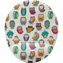 Wishora Store Baykuşlar Bilek Destekli Mouse Pad