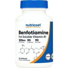 Nutricost, Benfotiamine, 300 Mg, 90 Capsules.tr Tek Yetkilisi Ozelsporcugıdaları'dır.abd Menşei 39.