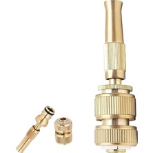 Wishora Store Ayarlanabilir Sulama Başlığı Sarı Renk Hortum Bağlantı Aparatlı Sök Tak Bahçe Araba Yıkama