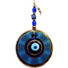 Wishora Store Yaldızlı Nazar Boncuğu Işlemeli El Yapımı Kapı ve Duvar Süsü, Hediyelik Nazarlık